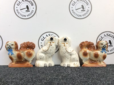 Lot 105 - Four Porcelain Wally Dogs - Used