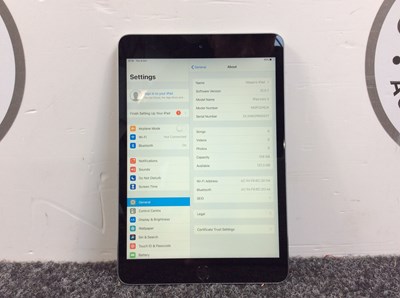 Lot 134 - Apple iPad Mini 3 - Fully Refurbished 128gb 12.5.7 iOS