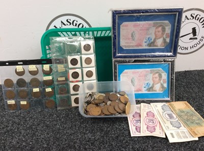 Lot 278 - Mixture of old coins and notes