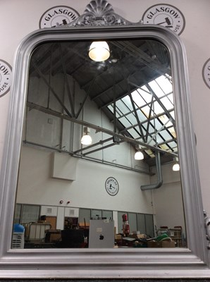 Lot 287 - Decorative silver finish wall mirror