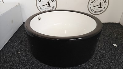 Lot 230 - Black ceramic round basin model kerra