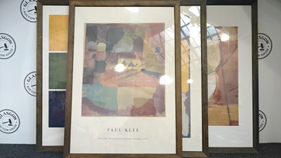 Lot 246 - 4 large framed modern pictures