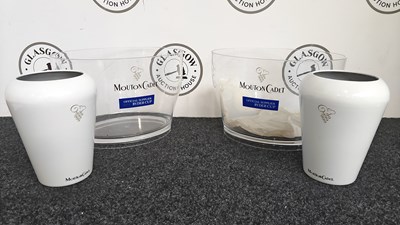 Lot 149 - 2 ice buckets and 2 vases by Mouton Cadet