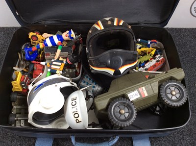 Lot 224 - Suitcase full of mixed toys