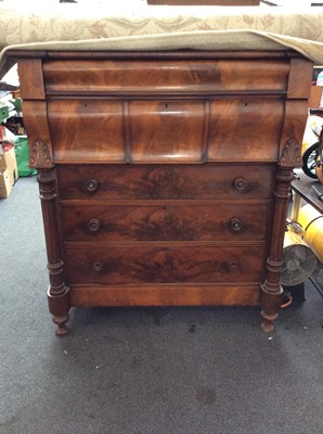 Lot 264 - Large Scottish style chest. Missing some handles. Splits into 2 sections