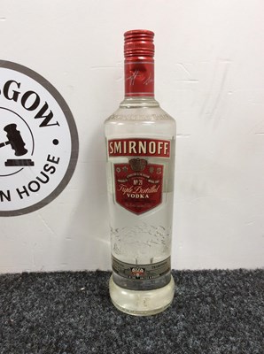 Lot 221 - Smirnoff triple distilled vodka 70cl