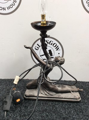 Lot 219 - Decorative dancing lady lamp