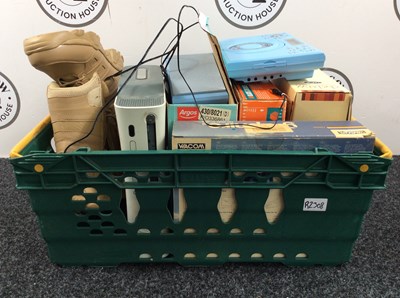 Lot 247 - Qty of misc including computer items & boots