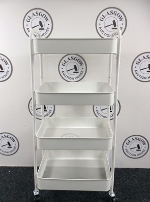 Lot 145 - 4 shelf white trolley