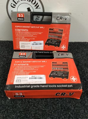 Lot 192 - 2x 53 piece socket sets in hard cases