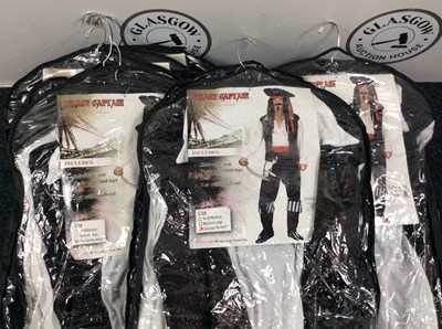 Lot 1 - 12 Pirate Captain Outfits, Mens One Size Fits All - New