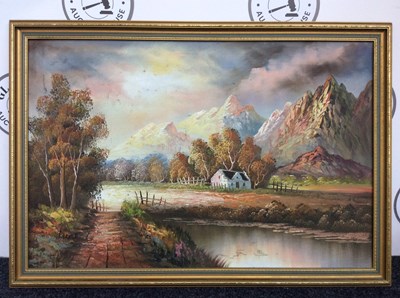 Lot 174 - Framed Oil Painting Of A Scenic Countryside Scene - Used