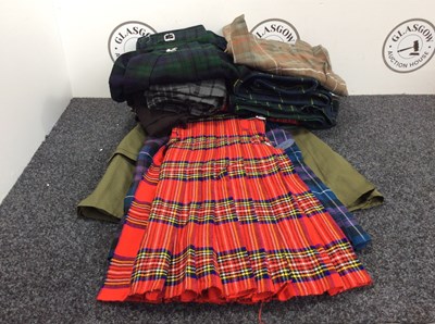 Lot 32 - Approx 12 Various Colour Tartanista Kilts, Various Sizes - New/Opened
