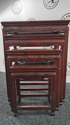 Lot 162 - Set Of Asian Style Rosewood Nest Of Tables - Used