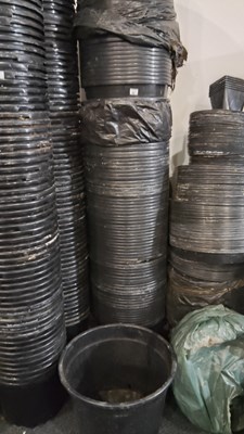 Lot 74 - Large Quantity Of approx 90 Plastic Plant Pots, Large Size - Used