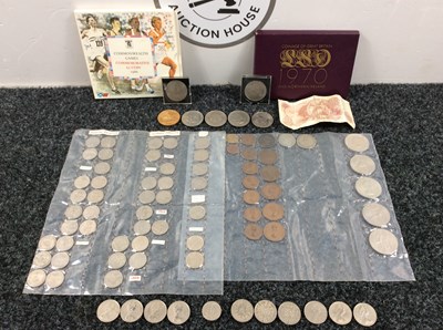 Lot 87 - Collection Of Old Coins, Including Commonwealth £2, Shillings & More - Used