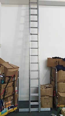 Lot 65 - Large 2 stage ladders