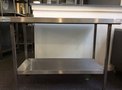 Lot 179 - Stainless steel catering table-used