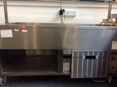 Lot 184 - Stainless steel commercial refrigerated prep table-used