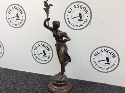 Lot 210 - Spelter bronze finish statue