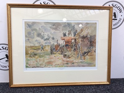 Lot 213 - Thomas hennell threshing at Ridley ltd edition print