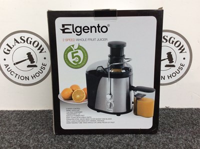 Lot 215 - Elgento 2 speed whole fruit juicer new