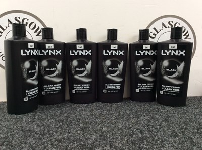 Lot 96 - 6x lynx 3in1 black shower gel