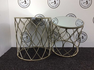 Lot 133 - Set of Mirrored Round Tables - New