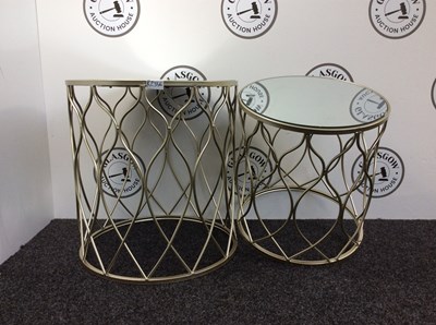 Lot 134 - Set of Mirrored Round Tables - New