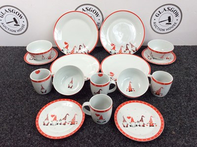 Lot 175 - 16pc Nordic Gnome Dinner Set - New