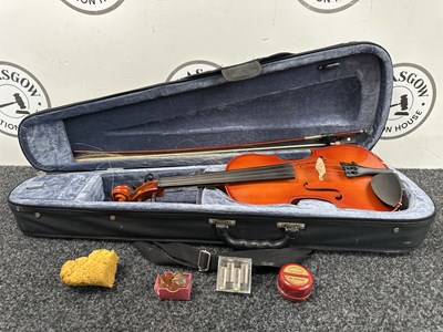 Lot 229 - Full Size Violin Bearing Paper Label Primavera 3/4 With One Bow & Case - Used