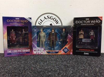 Lot 93 - Three Boxed Dr Who Figurines Sets, Two Companion Sets & One Collector Set - New