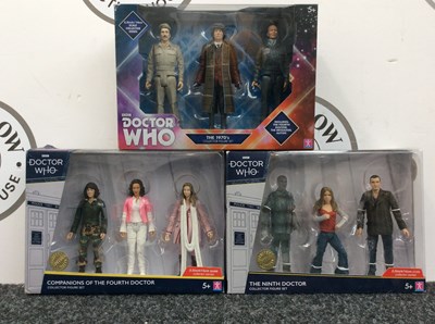 Lot 81 - Three Boxed Dr Who Figurine Sets, Three Collector Figure Sets - New