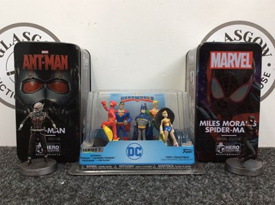 Lot 87 - Three Boxed Superhero Sets, Two Marvel Sets & One DC Set - New