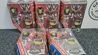 Lot 212 - 5 wrestling action figures in original packaging