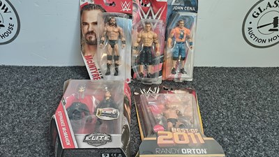 Lot 208 - 5 wrestling figures in display boxes