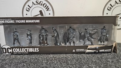 Lot 163 - DC collectables mini figures Batman black & white