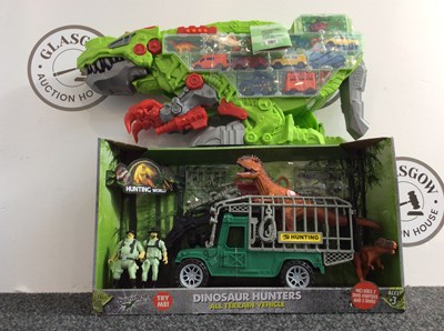 Lot 6 - Two Kids Toys, Including Dinosaur Hunters All Terrain Vehicle & Dino Vehicle Transporter - New