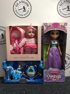 Lot 37 - Three Kids Toys, Including Enchanting Princess Doll, Baby Boutique Doll & Princess Horse & Carriage - New