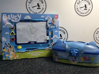 Lot 171 - Two Bluey Kids Toys, Including Magnetic Board & Playdough Carry Case - New