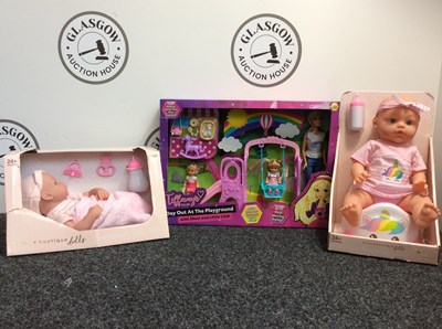 Lot 25 - Three Kids Toys, Including Two Baby Boutique Dolls & Tiffany’s Playground Set - New