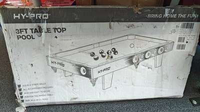 Lot 307 - 3ft table top pool table boxed