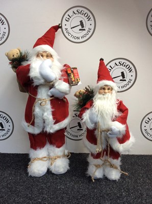 Lot 334 - Two Santa Claus Decorations Measuring 18” - 24” - New
