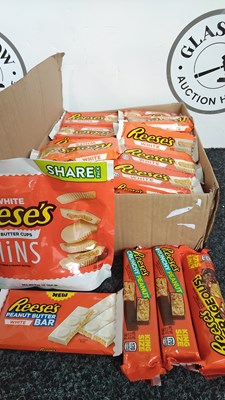 Lot 12 - Box Containing Large Qty of Assorted Reeses Peanut Butter Chocolates - New