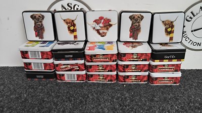 Lot 45 - 20 tins of Campbell's shortbread and gardeners fudge in tins
