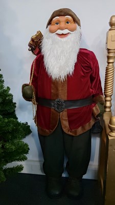 Lot 240 - Large Santa Decoration With Bell & Toy Sack 6FT - Used