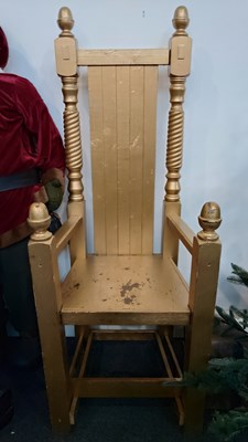 Lot 241 - Large Golden Santas Chair 5FT x 2FT 3”- Used