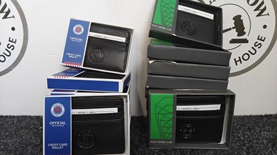 Lot 251 - 16 football wallets Celtic & Rangers