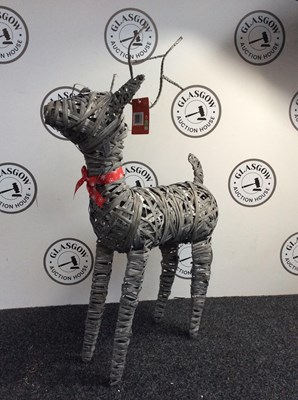 Lot 294 - Small Grey Wicker Reindeer Measuring 3FT In Height - New