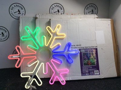 Lot 284 - 3 Low Voltage Digital Snow Flake Light - New